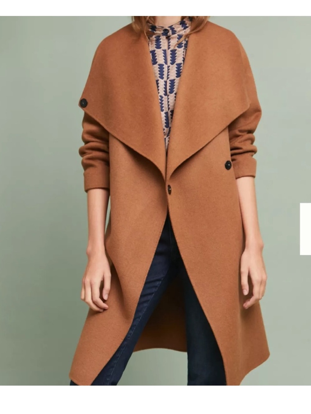 New La Marque Brown Kiera Drape Coat
